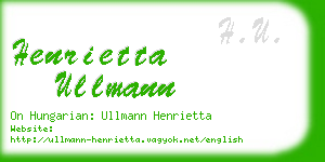 henrietta ullmann business card